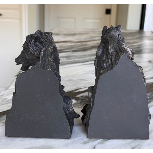 Vintage Ralph Lauren Style Equestrian Bookends - a Pair For Sale - Image 12 of 12