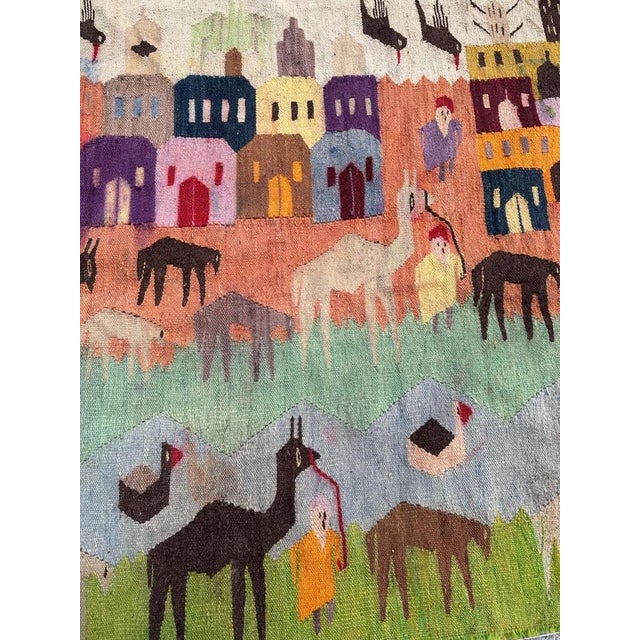 Textile Vintage Egyptian Tapestry, 1950s For Sale - Image 7 of 18
