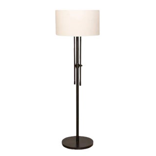 Crate & Barrel Cameron Bronze Adjustable Floor Lamp For Sale
