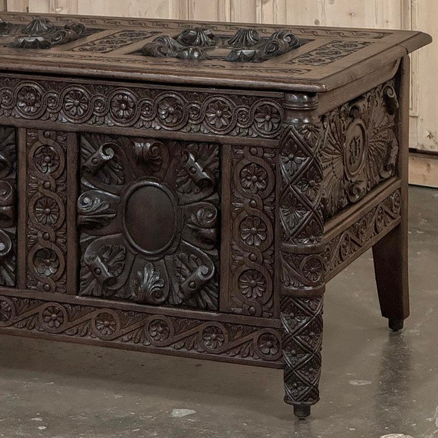 Late 19th Century 19th Century French Renaissance Trunk Dated 1877 For Sale - Image 5 of 17