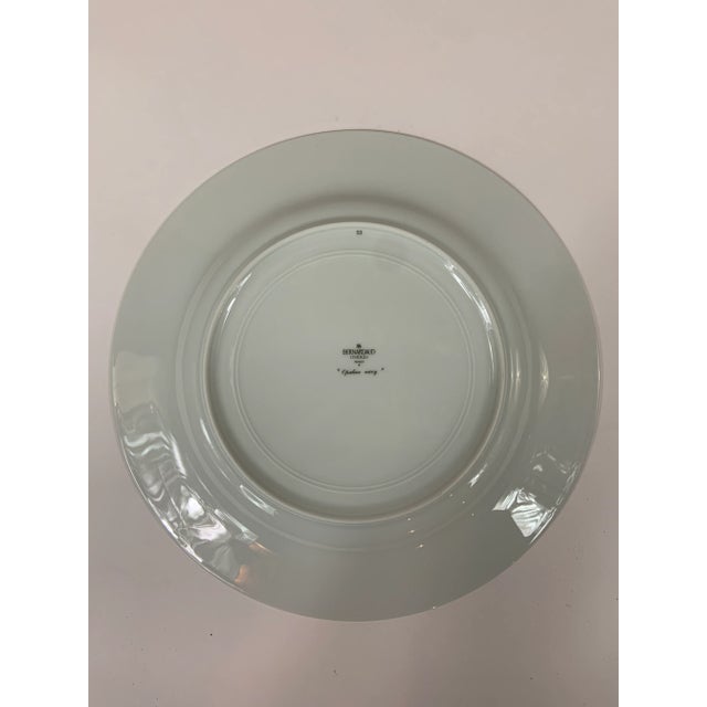 Bernardaud Bernardaud Limoges "Opaline Navy" Banded Chargers-/ Plates Set of 6 For Sale - Image 4 of 4