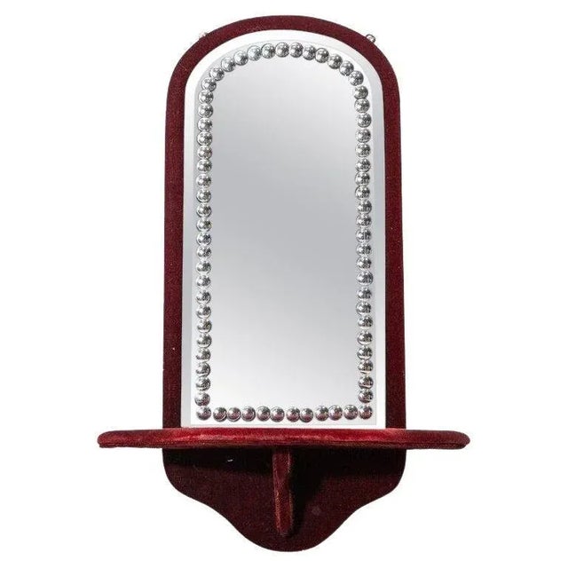 Large 19th Century English Velvet Sorcerers Mirror, 1890s For Sale - Image 12 of 12