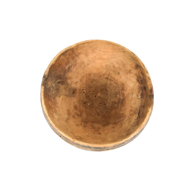 Mid 20th Century Mid 20th Century African Engraved Wood Bowl For Sale - Image 5 of 9