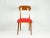 Set of Mid-Century Wood and Red Fabric Side Chairs from Fratelli Barni Mobili Darte, 1950s For Sale - Image 11 of 13