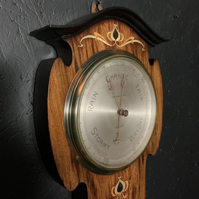 Late 19th Century Arts and Crafts Aneroid Barometer, 1895 For Sale - Image 5 of 6