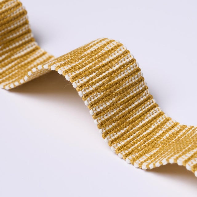 Contemporary SAMPLE - Schumacher Pierce Tape Indoor/Outdoor In Maize For Sale - Image 3 of 3