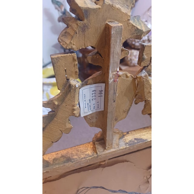 Mid 20th Century Vintage Ornate Italian Gilt Mirror For Sale - Image 5 of 6