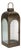 Arched Iron and Ribbed Glass Lantern 22"H For Sale