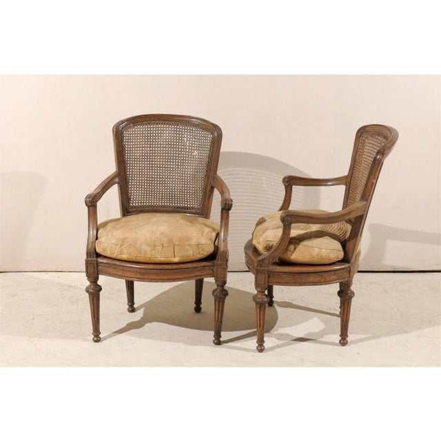 18th Century Italian Wooden Armchairs- A Pair For Sale - Image 9 of 11