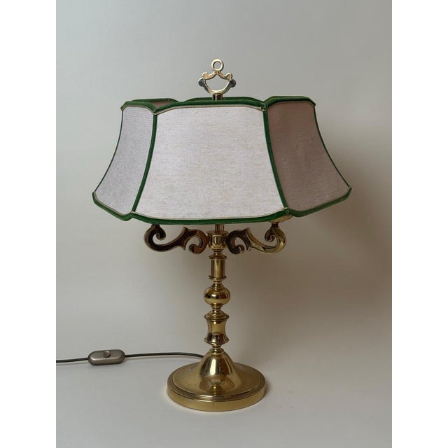 Hollywood Regency Brass Table Lamp, Germany, 1970 For Sale - Image 12 of 16