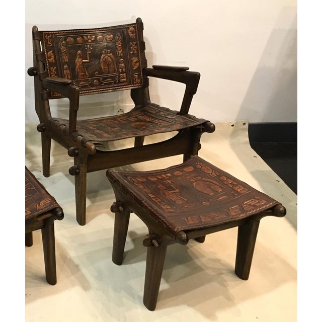 Lounge Chair and Ottoman Set by Angel I. Pazmino for Muebles De Estilo, 1960s, Set of 2 For Sale - Image 12 of 12