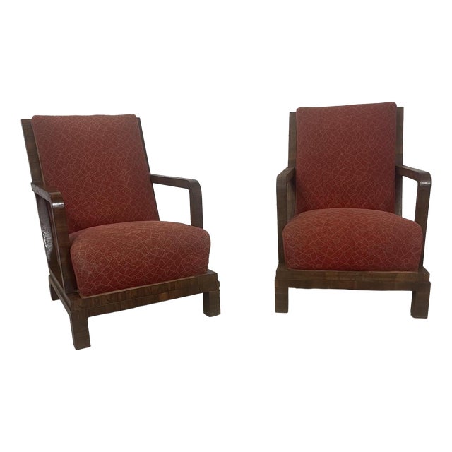 Vintage Art Deco Armchair, 1920s, Set of 2 For Sale