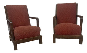 Vintage Art Deco Armchair, 1920s, Set of 2