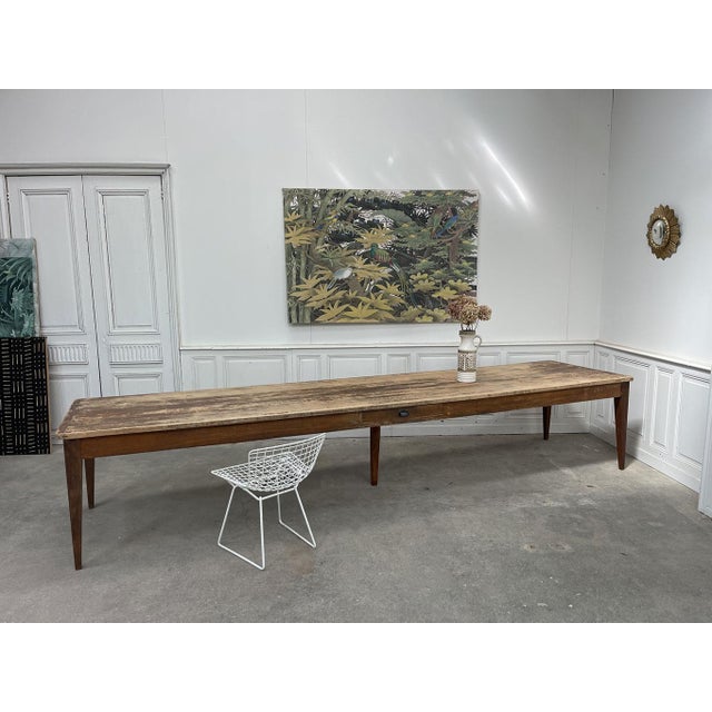 Large Weavers Table, 1920s For Sale - Image 9 of 10