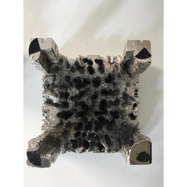 Urano Palma, Post-Modern Abstract Sculptures, 1980, Chromed Bronze, Set of 2 For Sale - Image 10 of 14