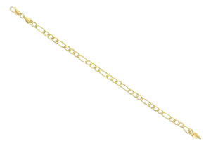 5mm Classic Figaro Bracelet-Anklet 14k Yellow Gold