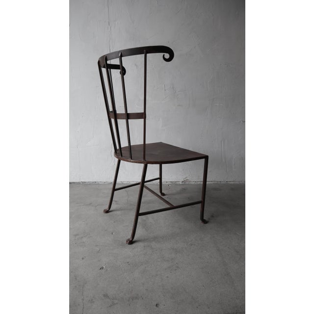 Metal Set of 6 Vintage Metal Windsor Garden Dining Chairs For Sale - Image 7 of 8