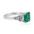 18k White gold ring with GIA certified (2185223254) 2.15 carat gem quality Colombian emerald certified as "Minor"...
