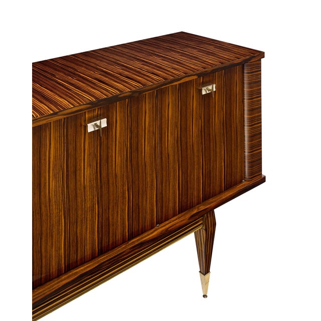 Wood Period Mid-Century Macassar of Ebony Buffet/Enfilade For Sale - Image 7 of 9