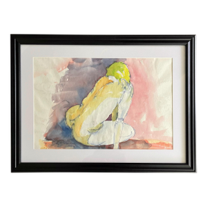 Vintage Watercolor Nude Study 1
