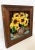 Wood Large Vintage Ceramic Sunflowers in Vase – Framed Wall Hanging Kitchen Art For Sale - Image 7 of 10