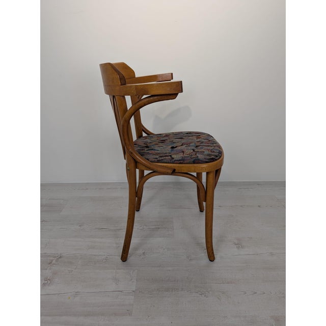 Brown Ton Chair with Curved Armrests, 1960s For Sale - Image 8 of 13