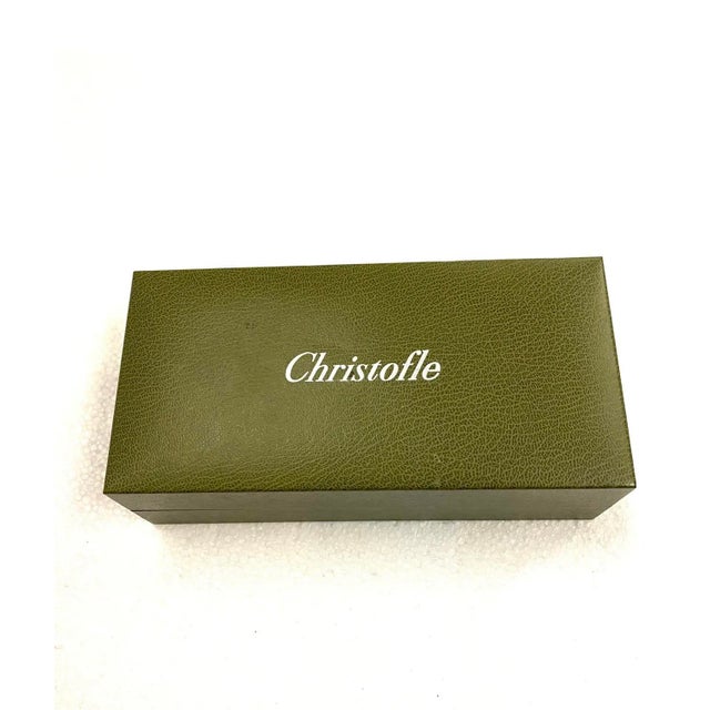 Wood Vintage Christofle France Cased Folio Corkscrew and Stopper Set New in the Box For Sale - Image 7 of 9