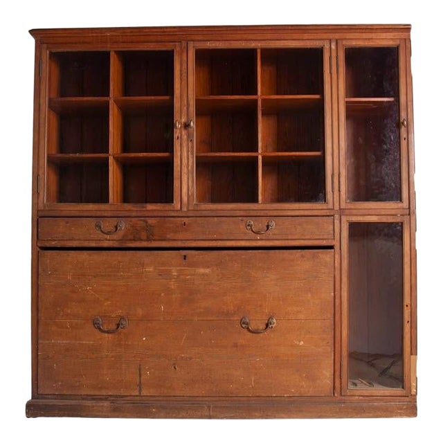 1920s Pitch Pine Arms Cabinet For Sale