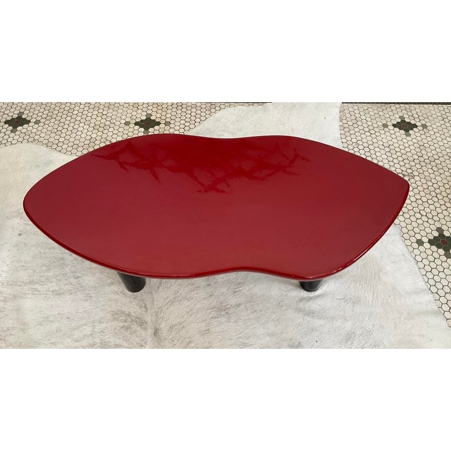 1980s Postmodern Jay Spectre Joan Crawford "Red Lips" Lacquered Coffee Table - Century Furniture For Sale - Image 10 of 17