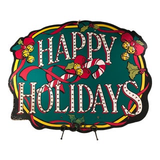 Vintage Happy Holidays Lighted Sign For Sale