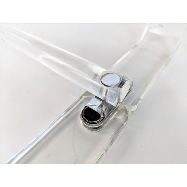 Vintage Lucite Stool Ottoman For Sale - Image 11 of 13