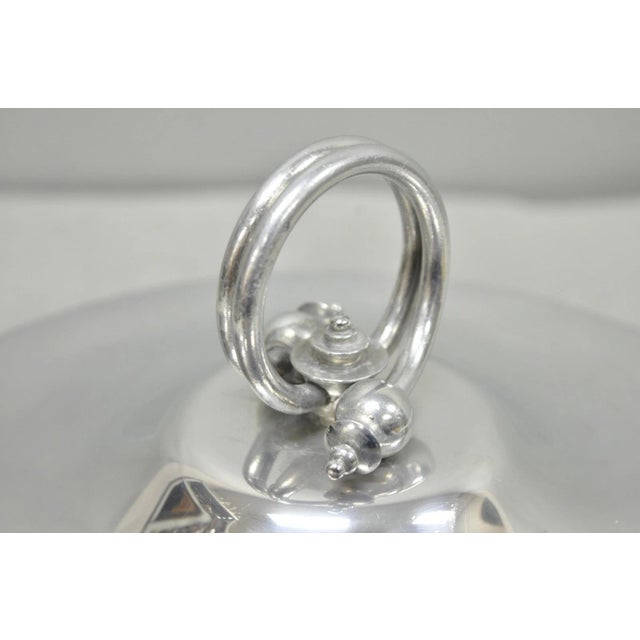 Vintage Bw Buenilum Silver Plated Aluminum Art Nouveau Covered Serving Dish For Sale In Philadelphia - Image 6 of 18