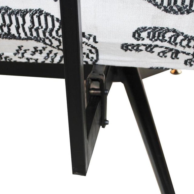 Black Mid-Century Italian Sofa Bed in Dedar Tiger Mountain Fabric, 1950s For Sale - Image 8 of 10
