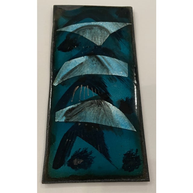 MCM style enamel on metal by Knoxville artist Dr. Stephen Krauss. Krauss was a world traveler, getting inspiration from...
