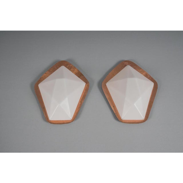 Mid-Century Modern Wall Lamps in Hard Plastic and Copper by Rudolf Dörfler, 1960s, Set of 4 For Sale - Image 3 of 15