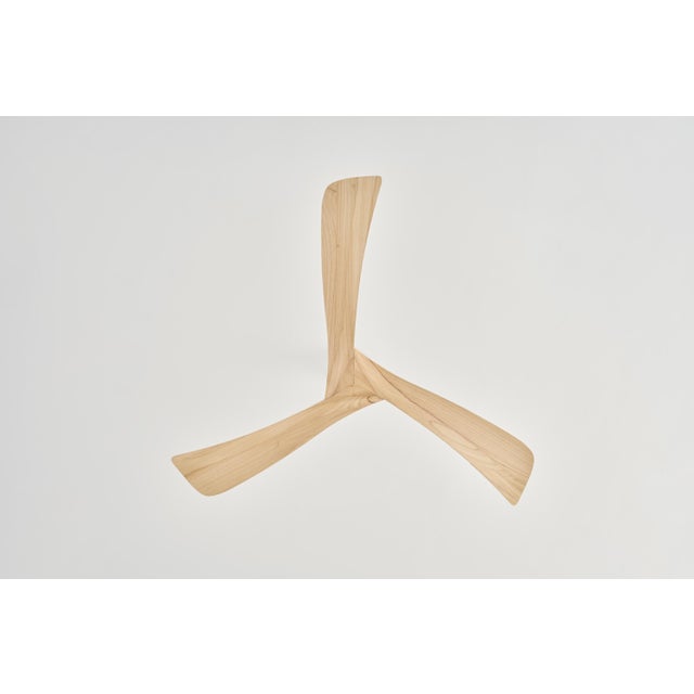 Linari Forester 52 Ceiling Fan - Brushed Steel With Natural Wood Blades For Sale - Image 4 of 5