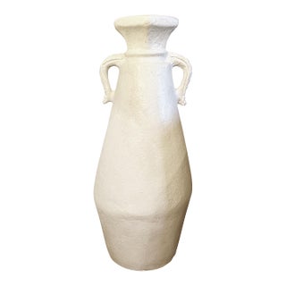 Late 20th Century Large White Ceramic Vessel For Sale