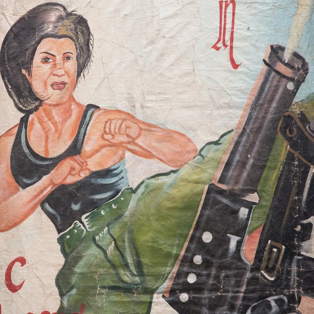 Pop Art "A Bridge of Dragon" Vintage Ghanaian Movie Poster For Sale - Image 3 of 4