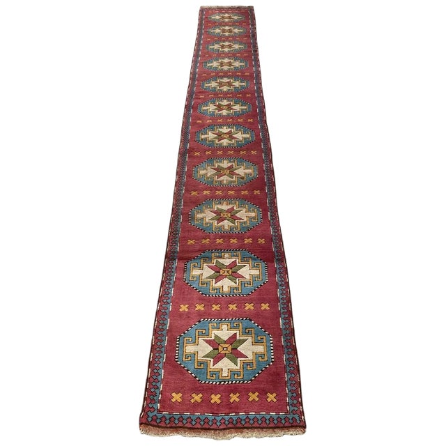 Vintage Turkish Kars Runner For Sale