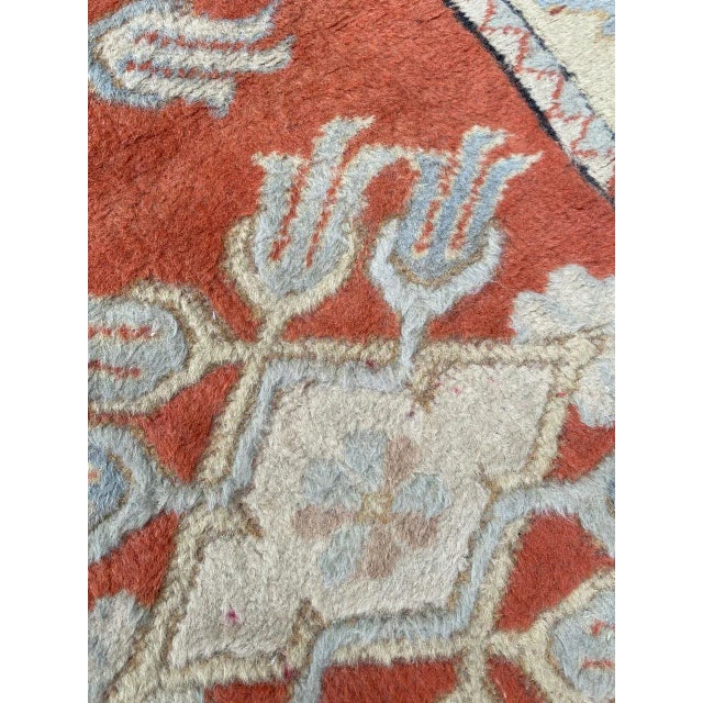 Little Vintage Turkish Oushak Rug For Sale - Image 11 of 14