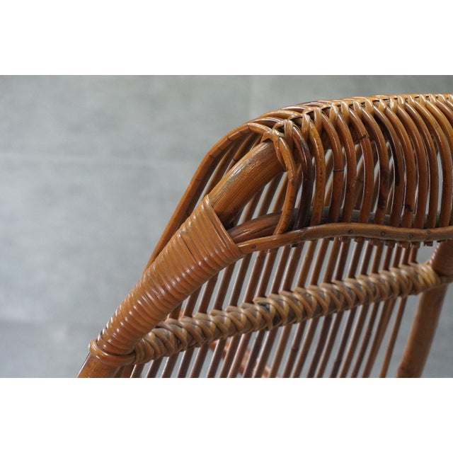 Vintage Wicker Rocking Chair, 1950s For Sale - Image 4 of 6