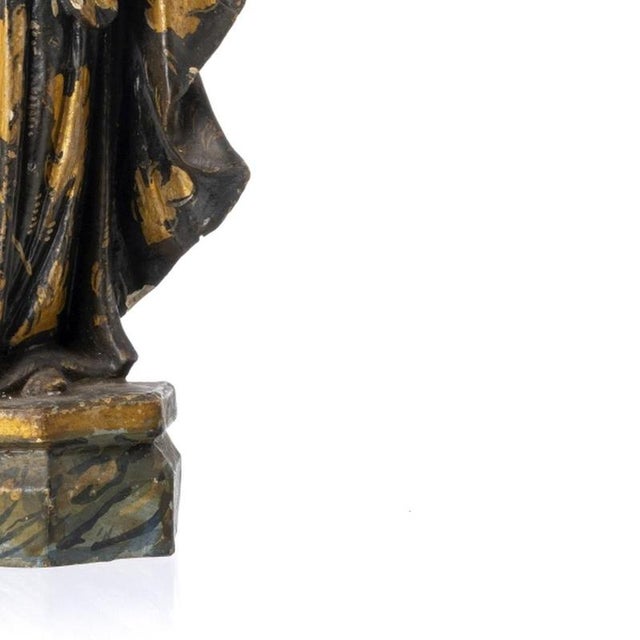 Religious Artist, Saint Rita, 18th Century, Wood Sculpture For Sale - Image 5 of 6