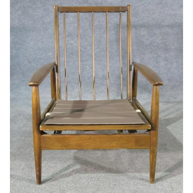 Mid 20th Century Mid 20th Century Vintage Walnut Rocking Chair For Sale - Image 5 of 8