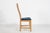 Mid-Century Modern Danish Razor Blade Chairs in Oak and Striped Wool from Henning Kjærnulf, 1970s, Set of 6 For Sale - Image 3 of 13