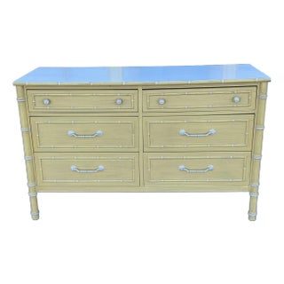 1960s Vintage Faux Bamboo Dresser For Sale