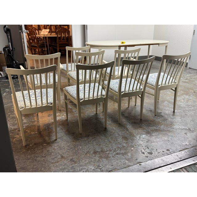 Mid 20th Century Carl Malmsten for Bodafors Herrgården Mid 20th Century Dining Chairs, Set of Eight For Sale - Image 5 of 12