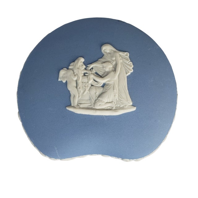 1970s Vintage Wedgwood Jasperware Pale Blue 6 Piece Collection - Teapot, Pedestal Vase For Sale - Image 9 of 17