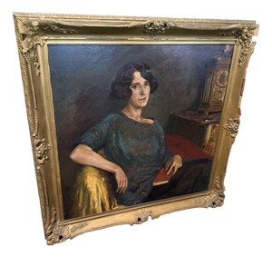 Portrait, 1890s-1910s, Oil on Canvas, Framed