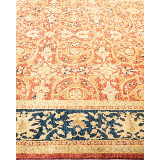 Solo Rugs Vintage Traditional Hand Knotted Wool Area Rug, Orange - 7'10" X 10'0" For Sale - Image 4 of 9