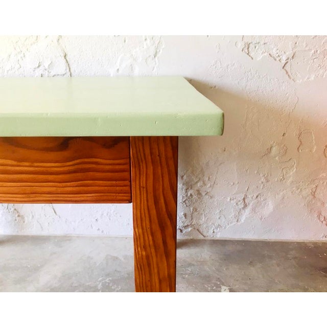 Painted Top Wooden Table, 1950s For Sale - Image 3 of 8